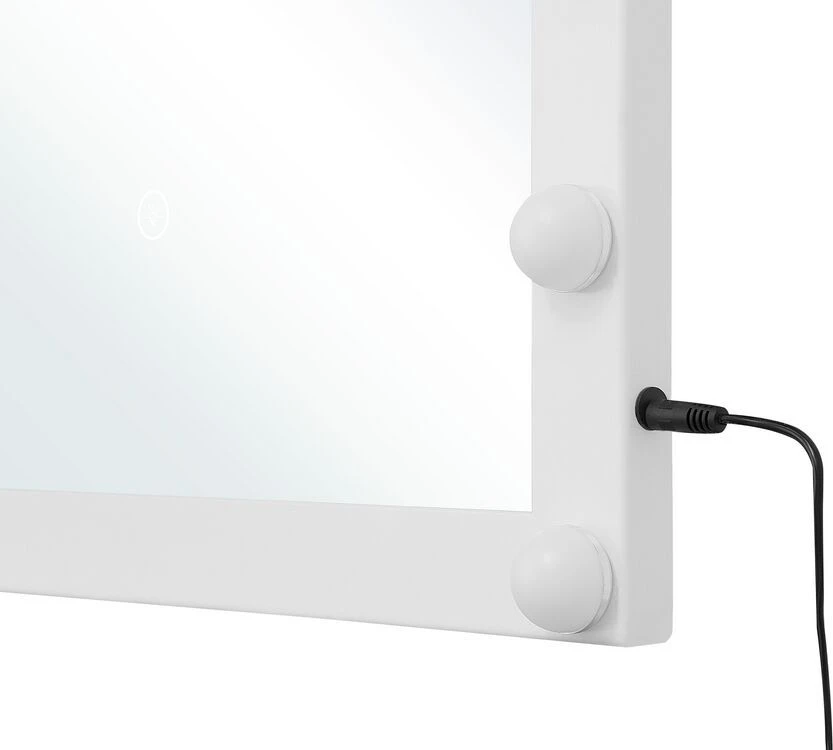 Beliani Voninis LED veidrodis ODENAS 50 cm 60 cm baltas