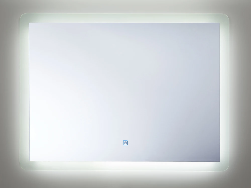 Beliani Vonios veidrodis LED CORROY 80 cm 60 cm Sidabrinis