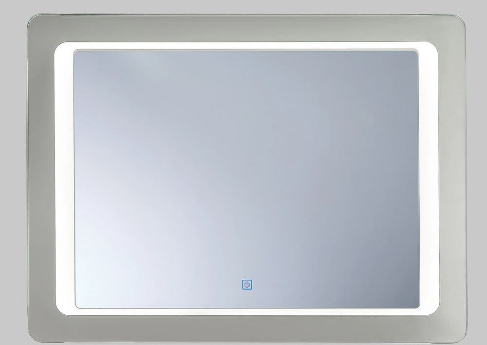 Beliani Vonios veidrodis su LED apšvietimu WASSY 80 cm 60 cm sidabrinis