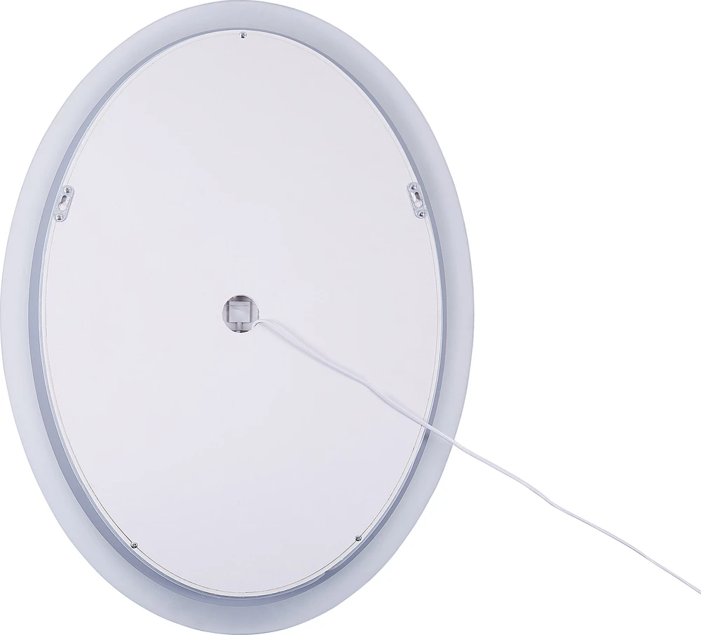 Beliani Vonios veidrodis su LED apšvietimu VIRIAT 60 cm 80 cm Sidabrinis