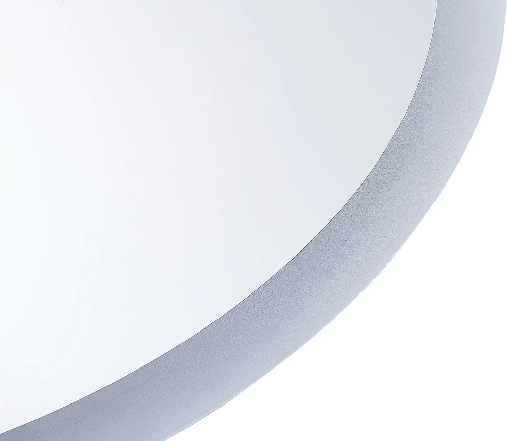 Beliani Vonios veidrodis su LED apšvietimu VIRIAT 60 cm 80 cm Sidabrinis