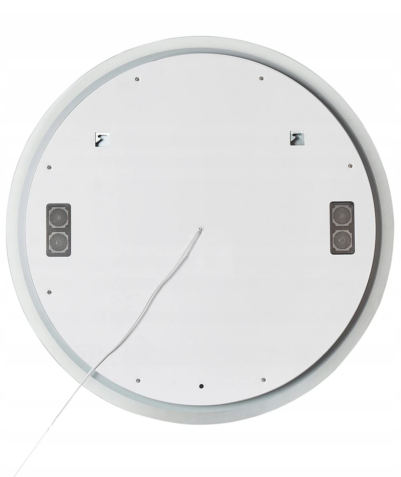 Beliani Vonios veidrodis LED FIXIN 80 cm 80 cm su integruotu Bluetooth garsiakalbiu, sidabrinis