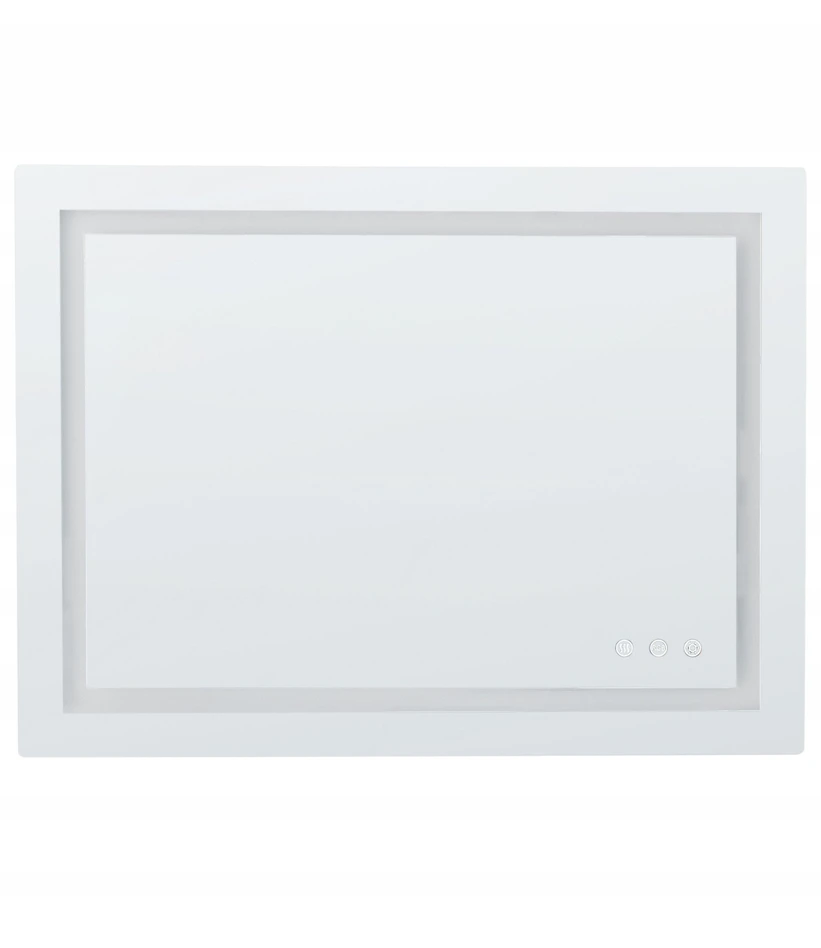 Beliani Vonios veidrodis su LED apšvietimu PRENOIS 80 x 60 cm, sidabrinis