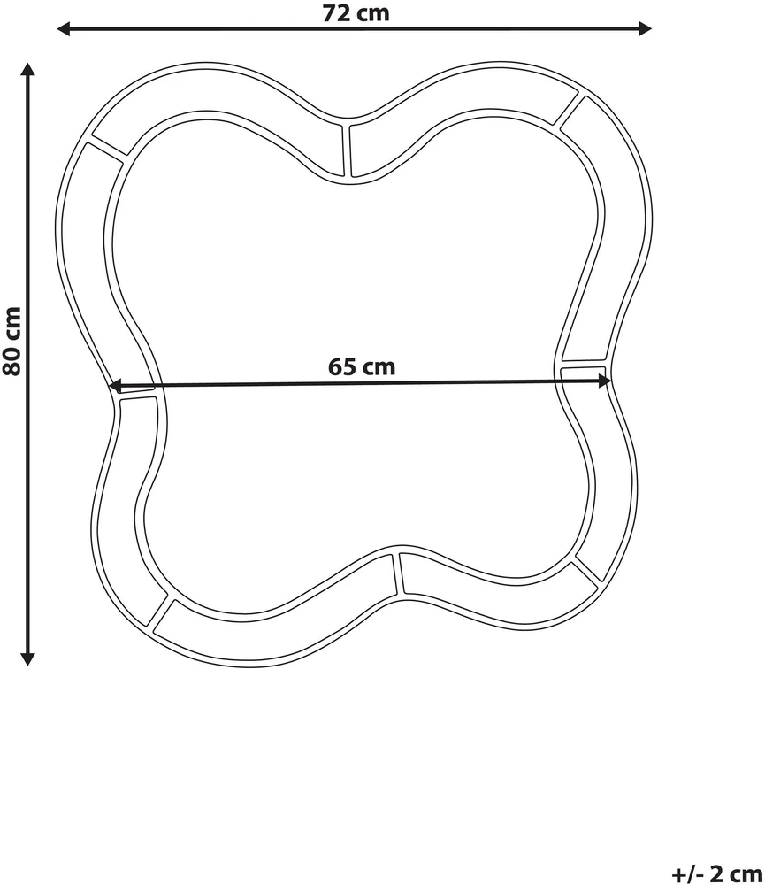 Beliani Sieninis veidrodis PULNOY 72 cm 80 cm rožinis
