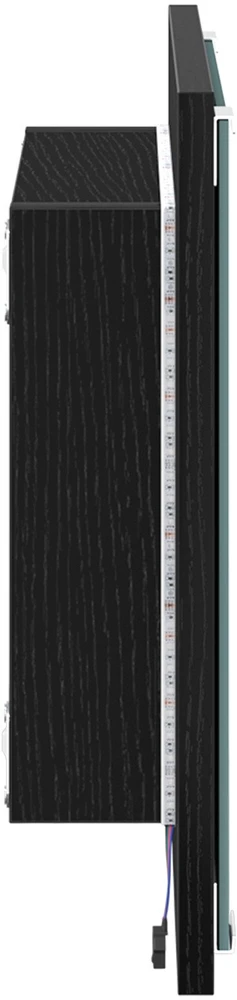 LED vonios veidrodis Juodas ąžuolas 40 x 37 x 8.5 cm