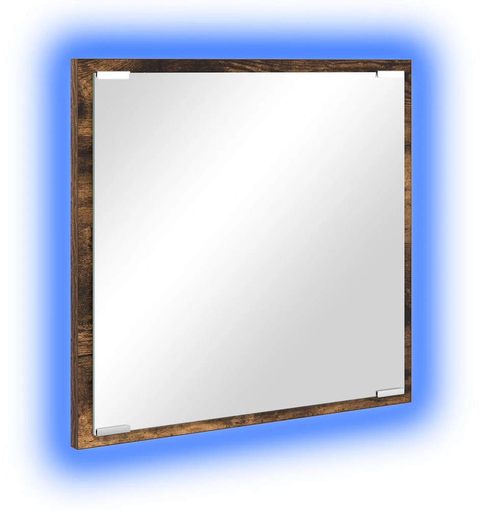LED vonios veidrodis Rūkyta ąžuolas 40 x 37 x 8.5 cm