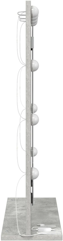 Kosmetinis veidrodis Betono pilka 70 x 50 x 18 cm Stačiakampio