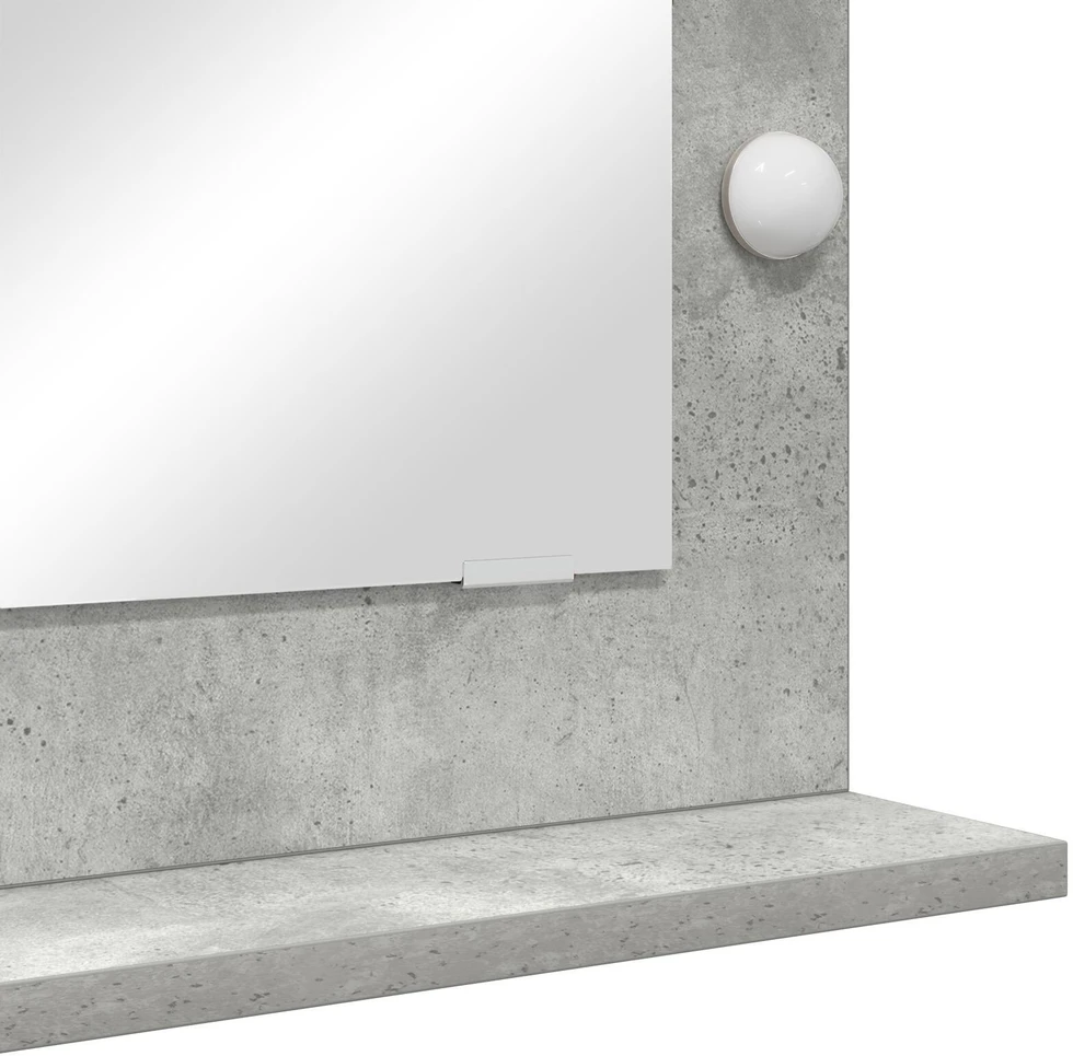 Kosmetinis veidrodis Betono pilka 70 x 50 x 18 cm Stačiakampio