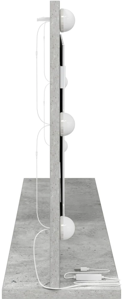 Kosmetinis veidrodis Betono pilka 100 x 45 x 18 cm Stačiakampio