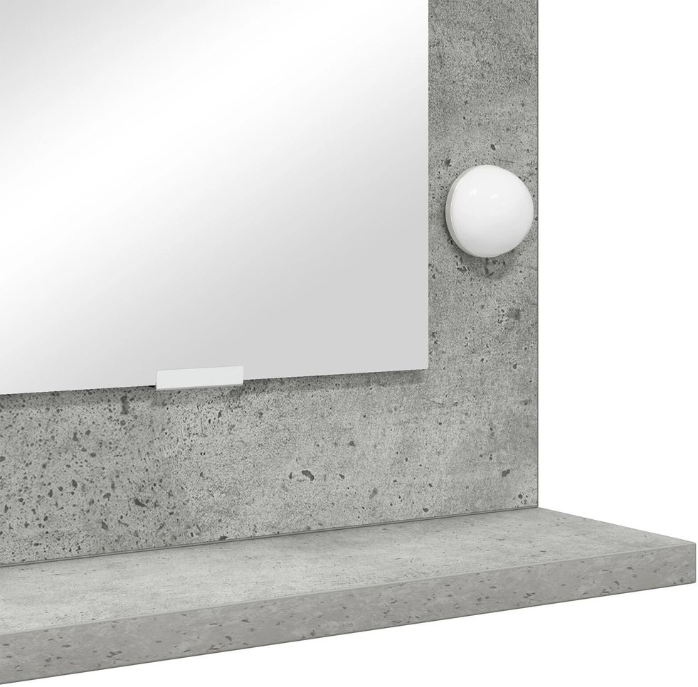 Kosmetinis veidrodis Betono pilka 100 x 55 x 18 cm Stačiakampio
