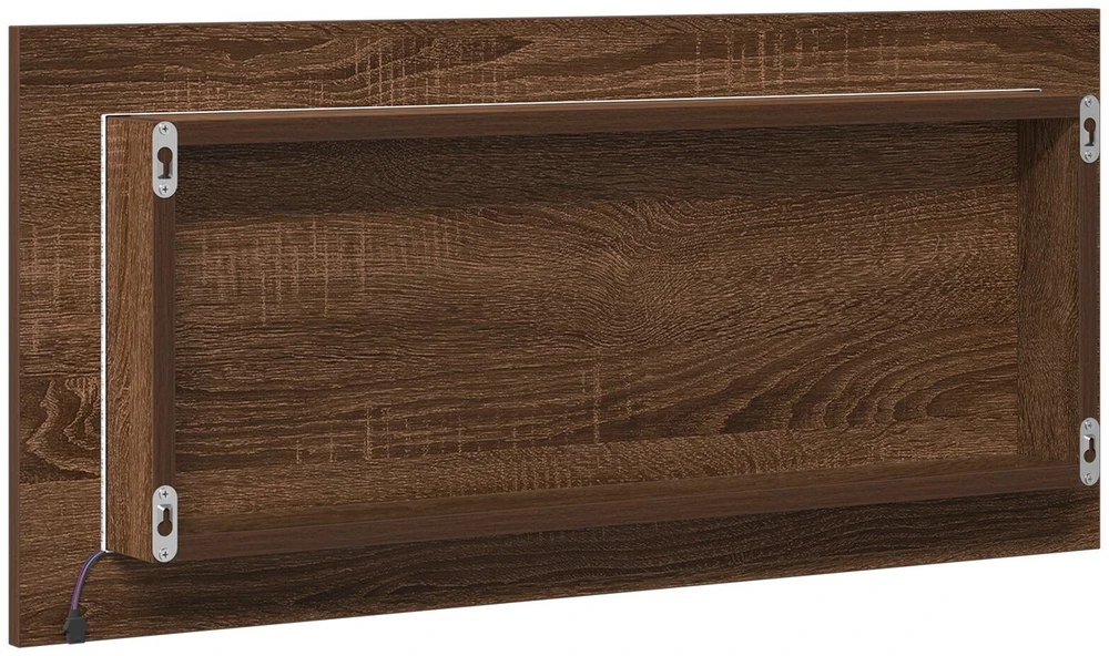 Veidrodis ruda ąžuolo 80 x 37 cm Stiklas ir inžinerinė mediena