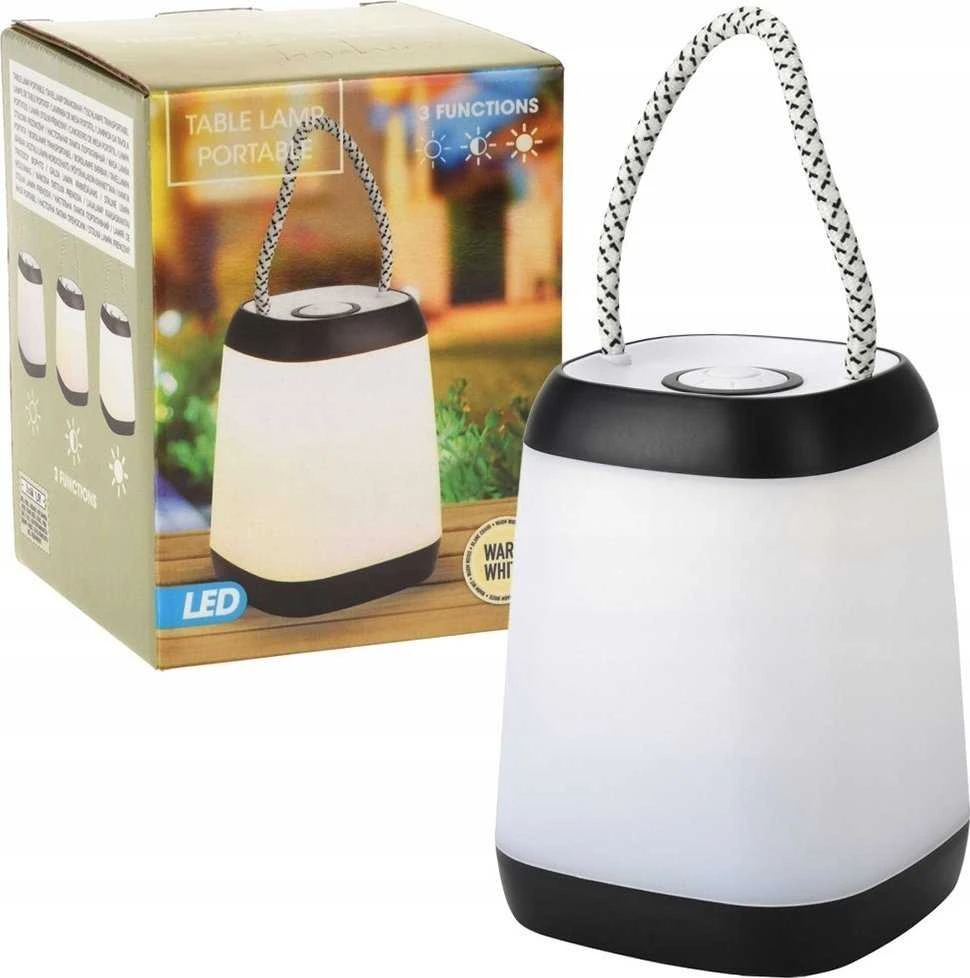 Luxen LED-Tischlampe LED-Leuchte batteriebetrieben LED-Schreibtischampe dimmbar 12x9 cm