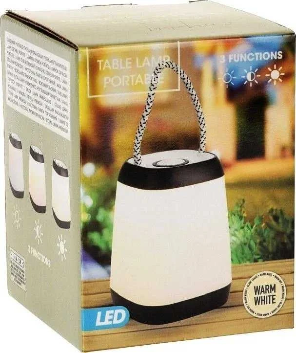 Luxen LED-Tischlampe LED-Leuchte batteriebetrieben LED-Schreibtischampe dimmbar 12x9 cm