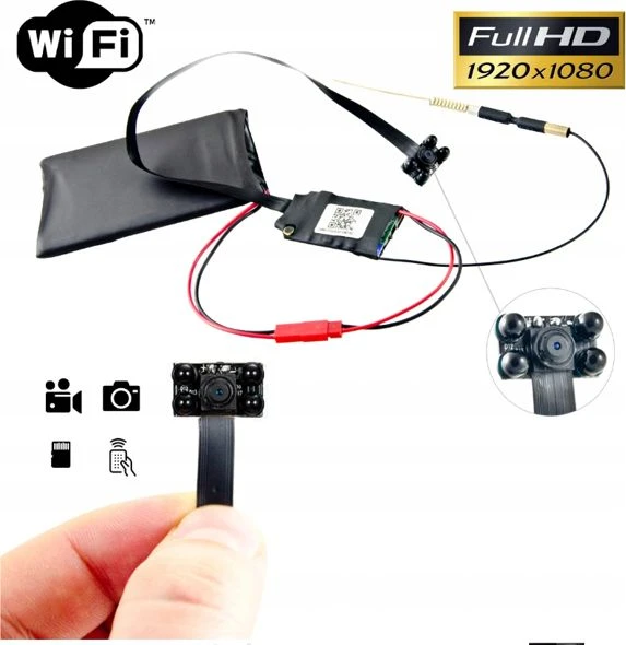 Luxury Noco Mini WiFi kamera FULLHD 1080P S06nb v4 4xIR juoda