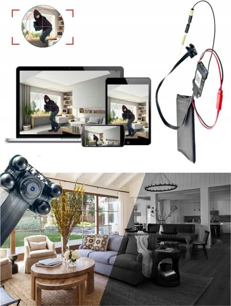 Luxury Noco Mini WiFi kamera FULLHD 1080P S06nb v4 4xIR juoda