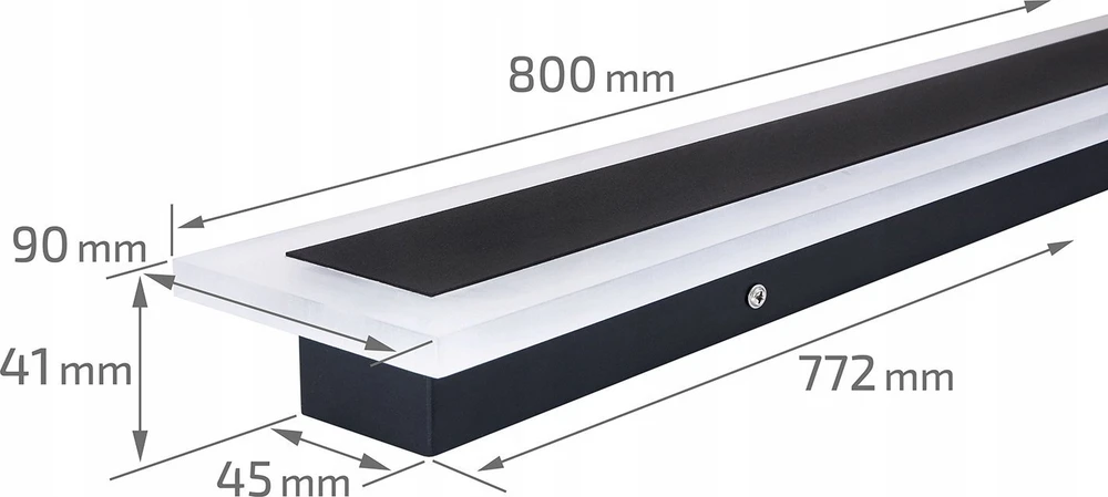 LVT sieninis šviestuvas LVT Durango 8013 lauko sieninis šviestuvas sodo sieninis šviestuvas IP65 1x38W LED 4500K 1900lm juoda/balta