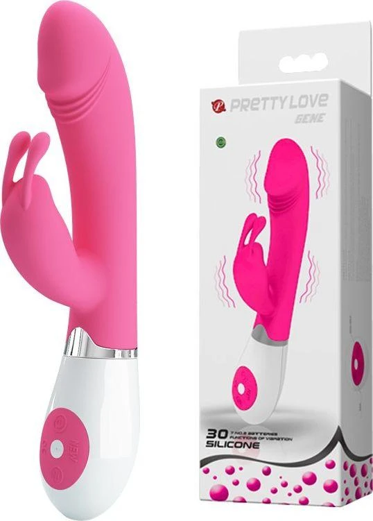 LYBAILE Pretty Love Gene-Silicone Vibrator, 30 fun. vibr. Rožinė