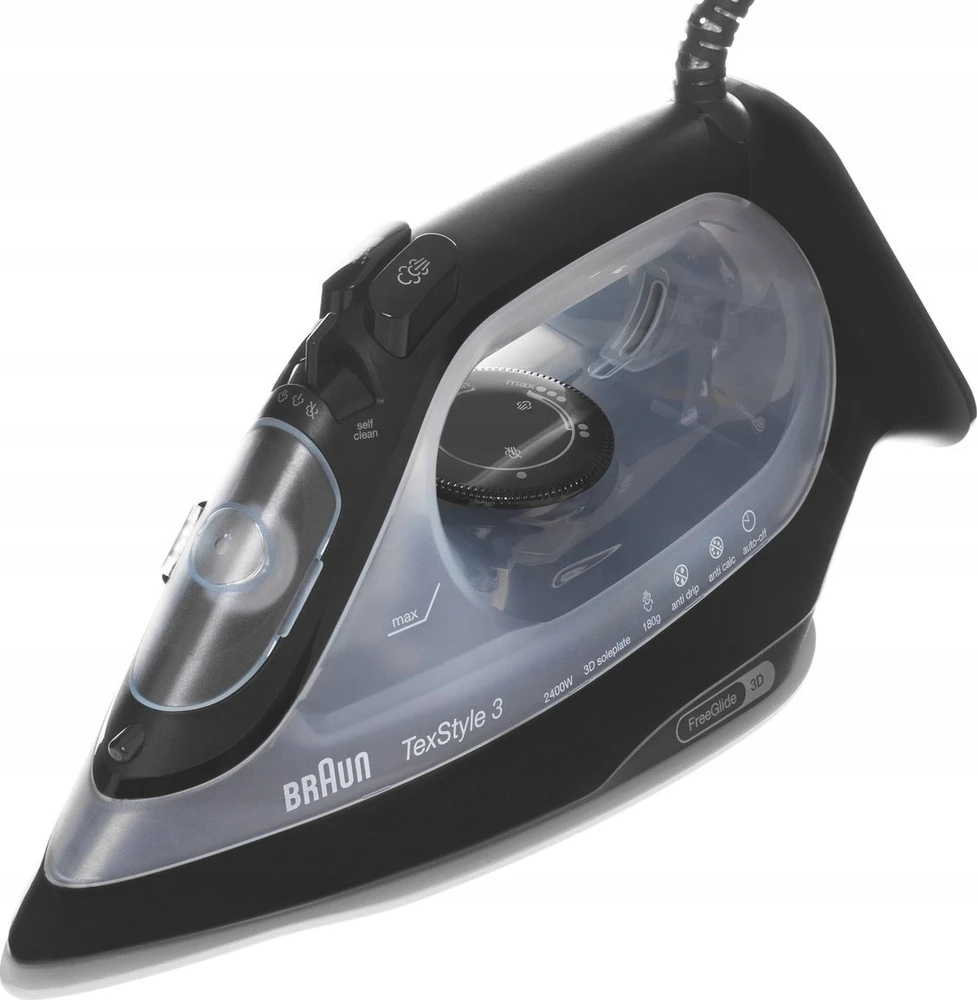 BRAUN TexStyle 3 Garų lygintuvas SI 3055 BK, Juodas