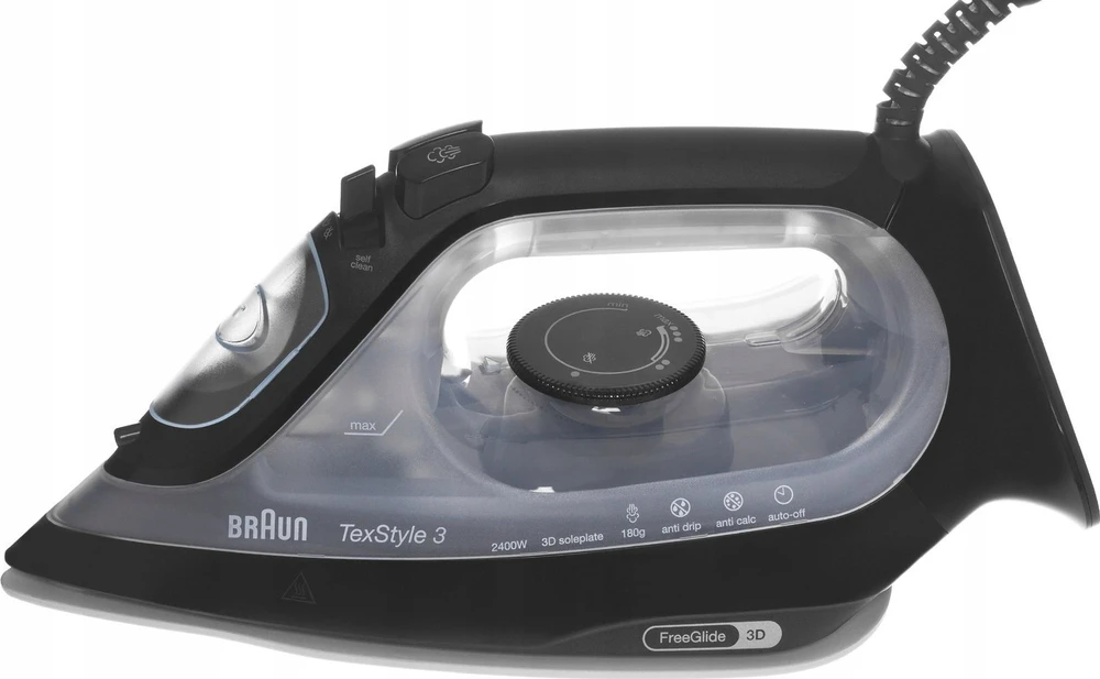 BRAUN TexStyle 3 Garų lygintuvas SI 3055 BK, Juodas