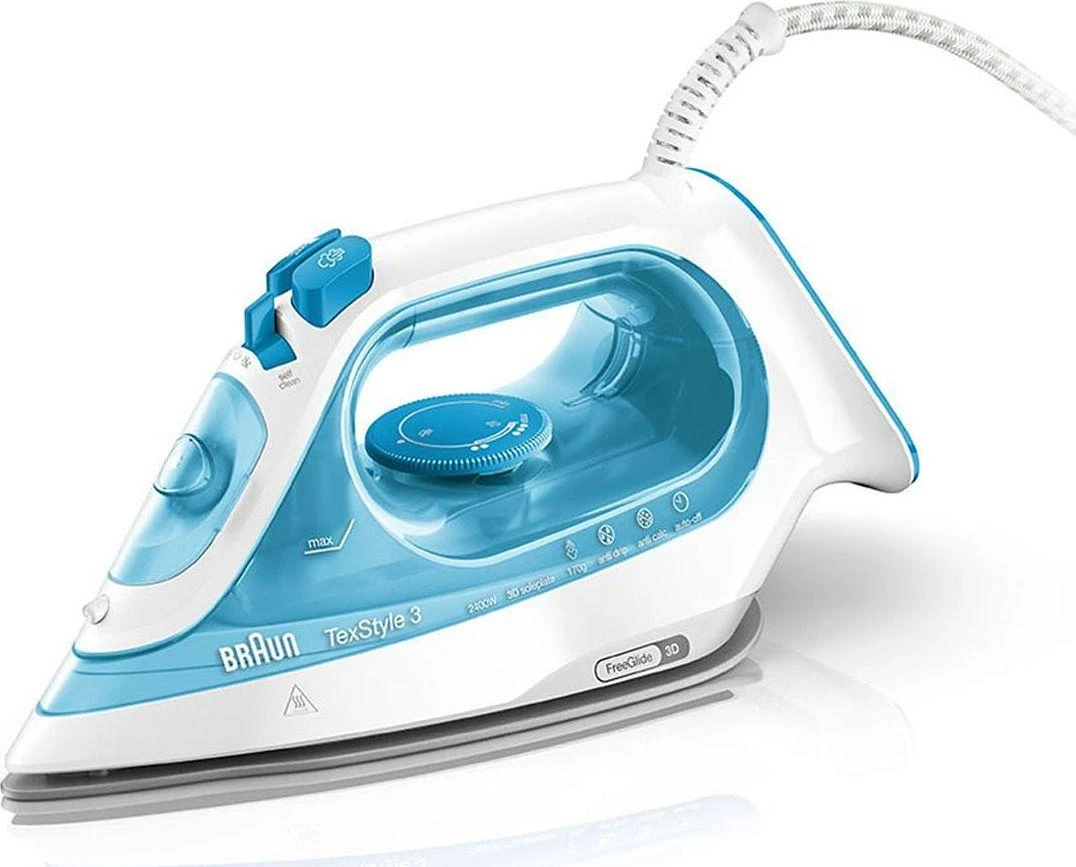 Braun TexStyle 3 Garų lygintuvas SI 3053 Mėlyna Keraminis padas Mėlyna 2400 W