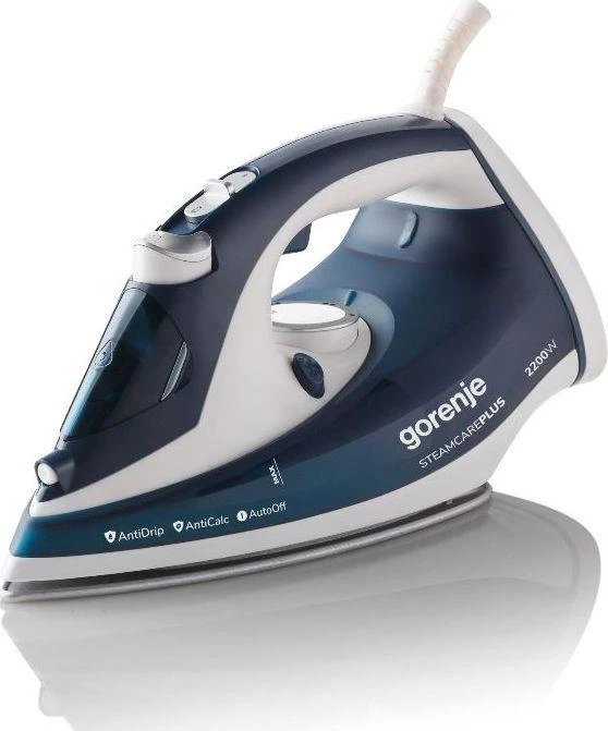 Gorenje | Garų lygintuvas | SIH2200TQC | Garų lygintuvas | 2200 W | Vanduo tank capacity 300 ml | Continuous steam 30 g/min | Steam boost performance 90 g/min | Mėlyna/Baltas
