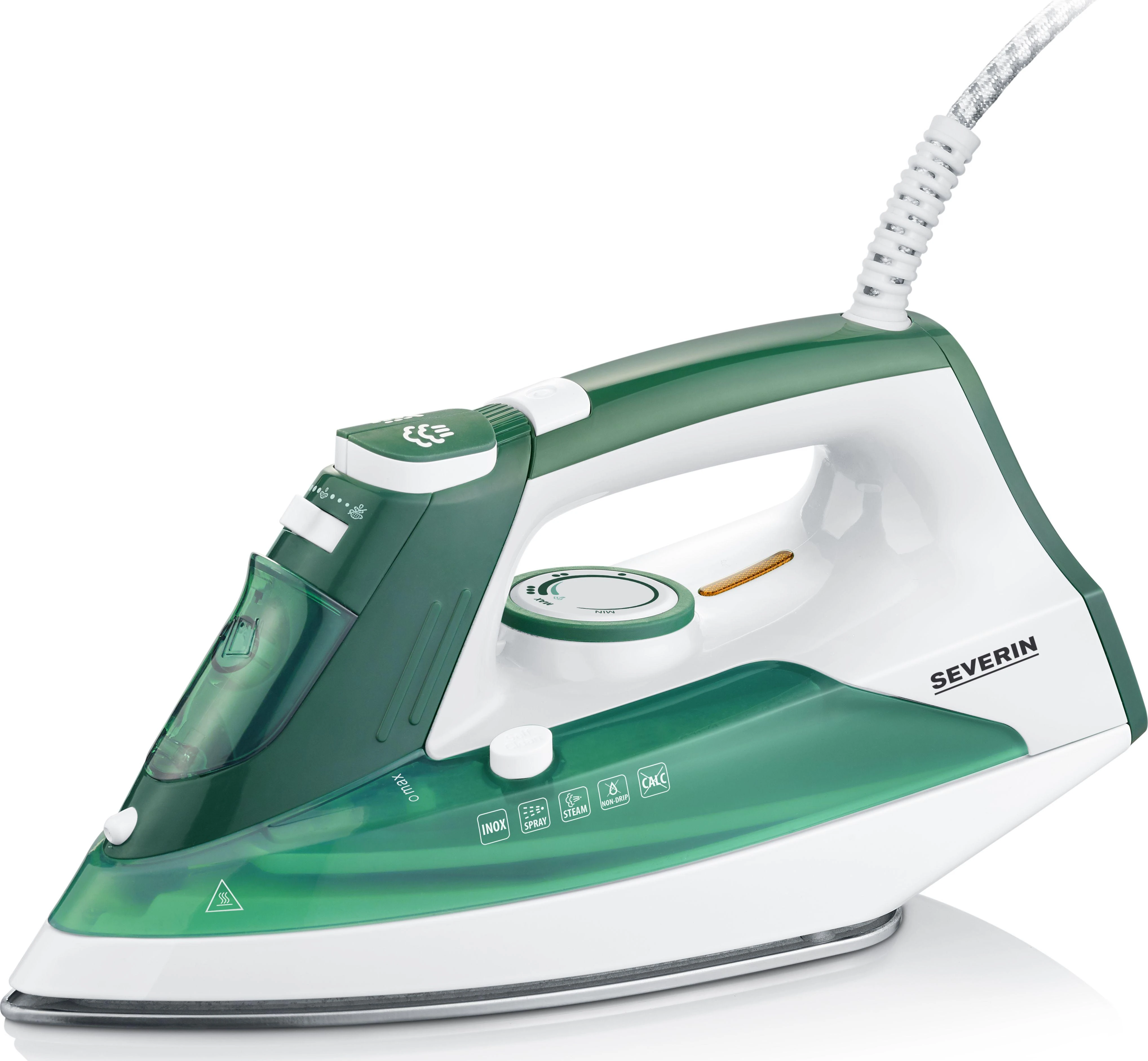 Severin BA 3261 iron Garų lygintuvas Ceramic soleplate 2400 W Baltas, Žalias
