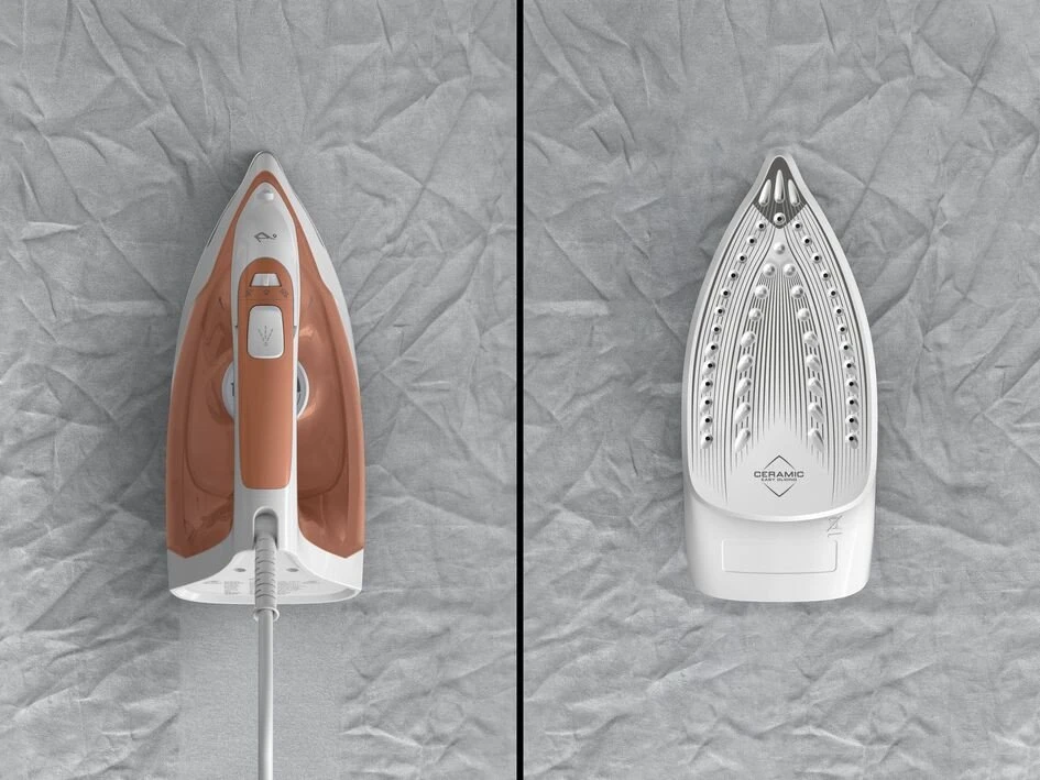 Tefal Virtuo 30 FV2C40E0 iron Dry & Garų lygintuvas Ceramic soleplate 2000 W Peach, Baltas