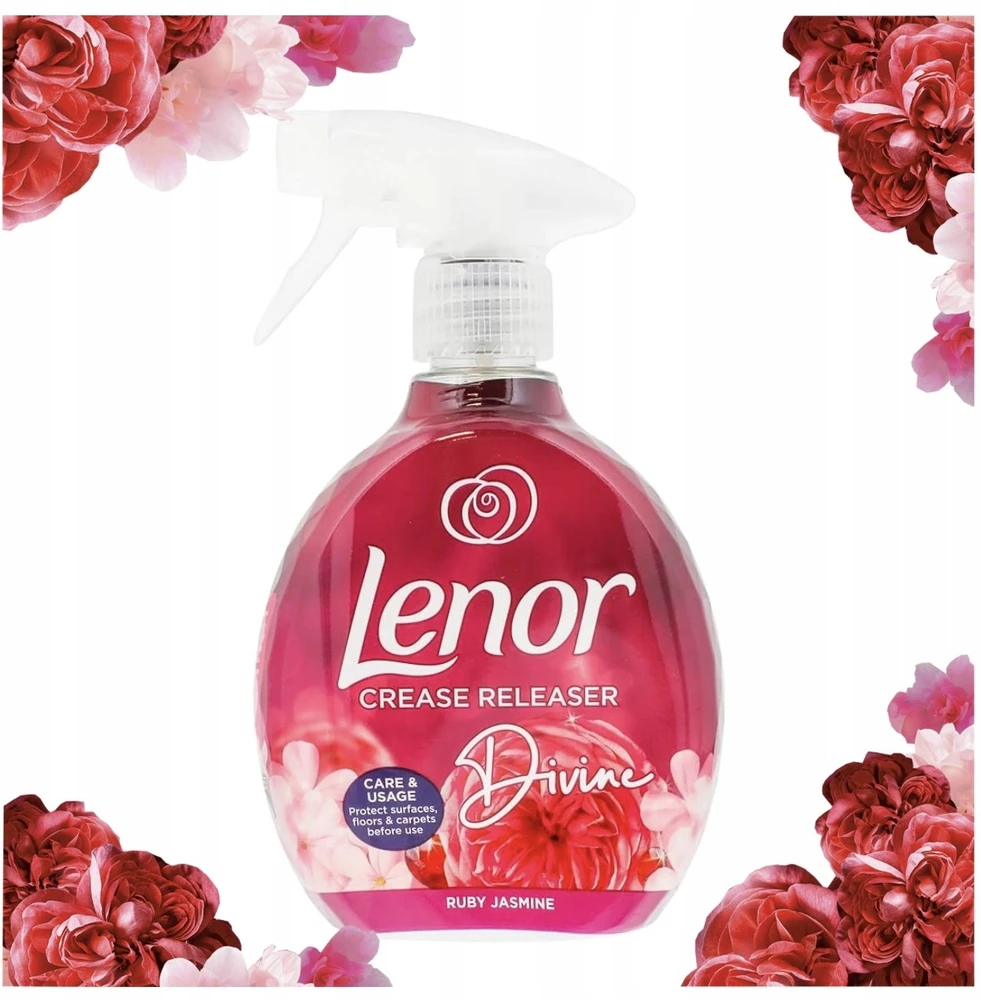 Audinių lyginimo purškiklis LENOR Jasmine & Raudona Berries, 500 ml