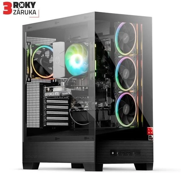 Stacionarus kompiuteris Komputer Lynx LYNX Challenger Ryzen 7 7800X3D 32GB 2TB SSD NVMe RX 9070XT 16G W11 Home