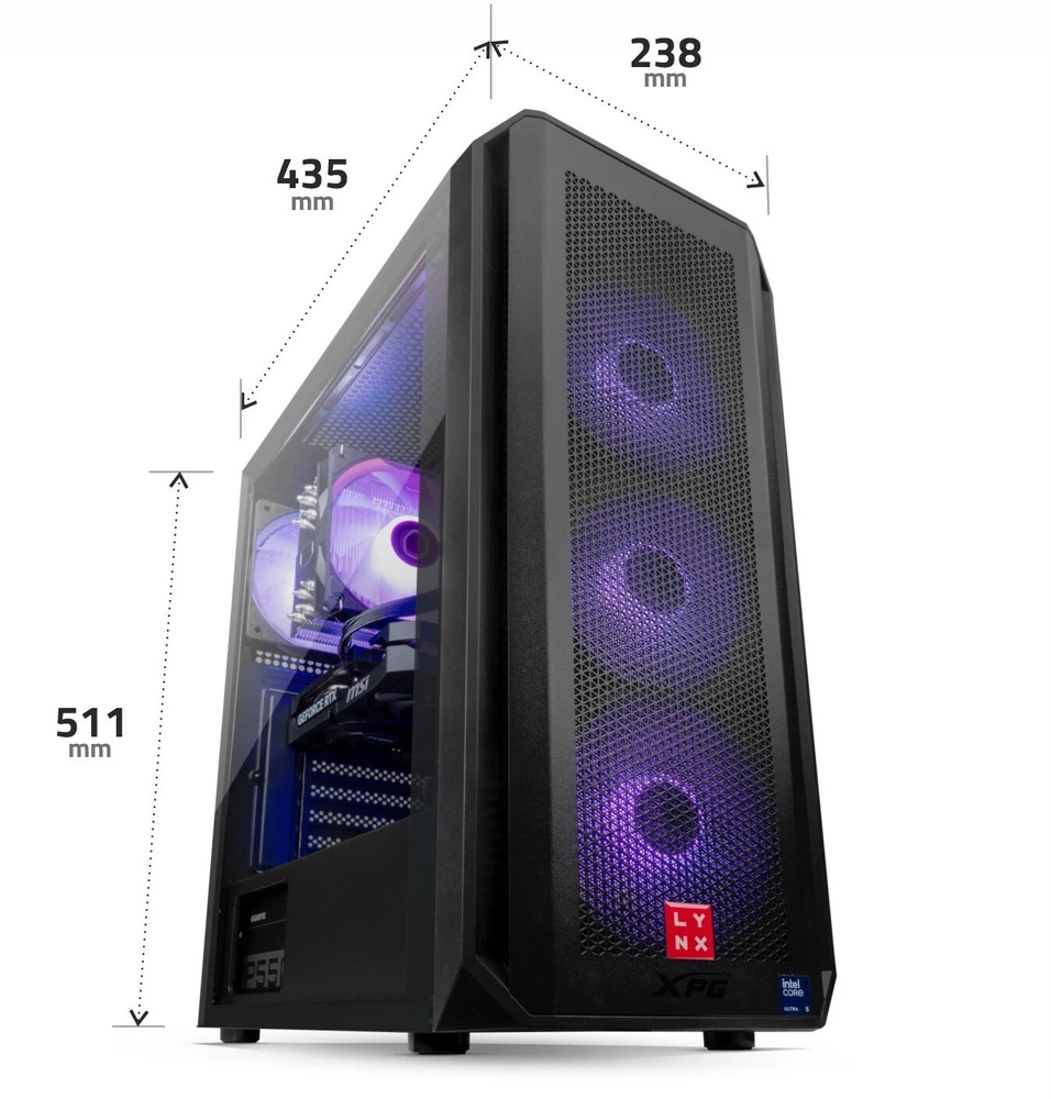 Komputer Lynx LYNX Challenger Ultra 225F 16GB 1TB SSD NVMe RTX 5060 8G W11 Home