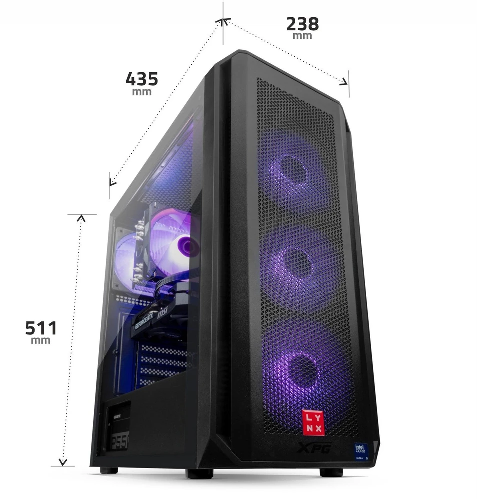 Komputer Lynx LYNX Challenger Ultra 225F 32GB 1TB SSD NVMe RTX 5060 8G W11 Home