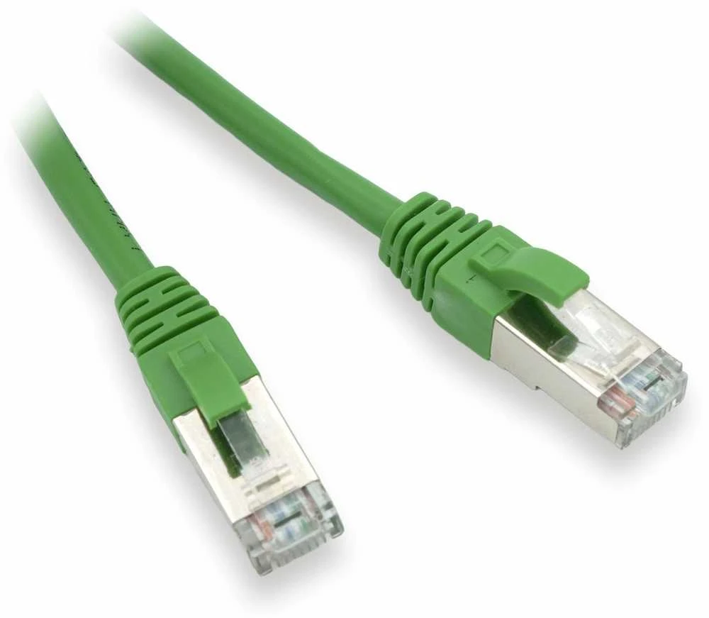 LYNX FTP jungiamasis kabelis Cat5e PVC, CCA, 0,1 m, žalias (pakuotėje 10 vnt.)