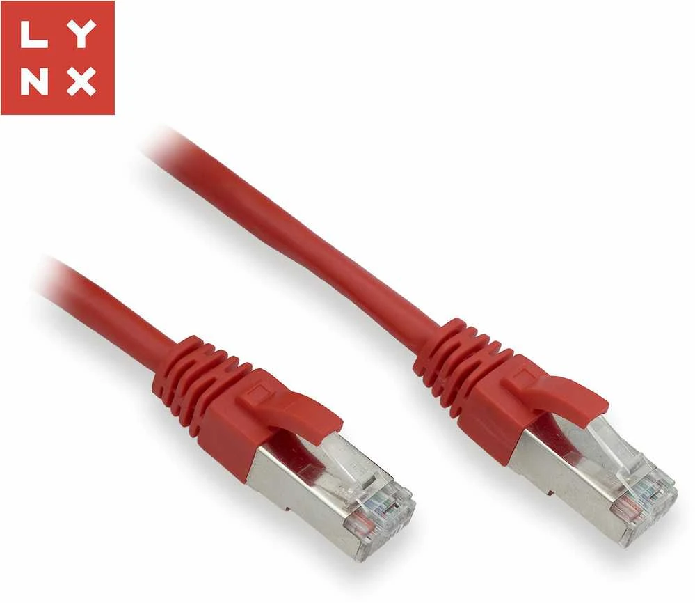 LYNX FTP jungiamasis kabelis Cat5e PVC, CCA, 5m, raudonas
