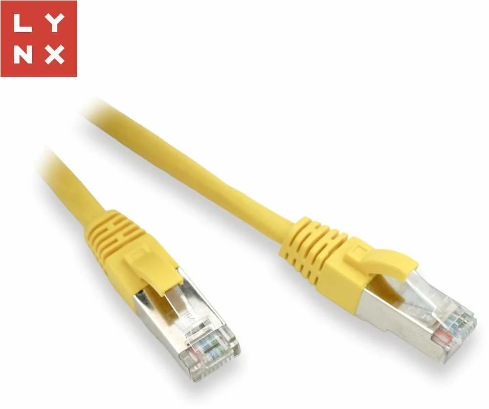 LYNX FTP jungiamasis kabelis Cat5e PVC, CCA, 2m, geltonas
