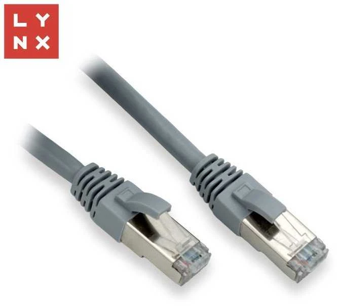 LYNX FTP jungiamasis kabelis Cat6, PVC, 5m, pilkas