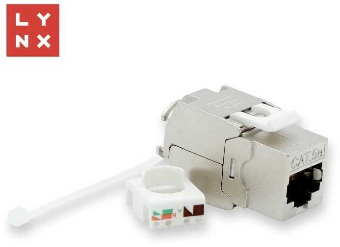 LYNX keystone STP Cat5e, savisriegis, sidabrinis