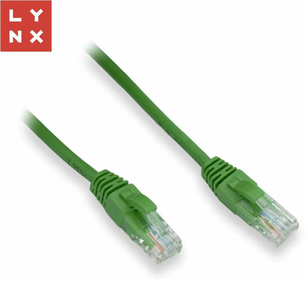 LYNX UTP jungiamasis kabelis Cat5e, PVC, CCA, 5m, žalias