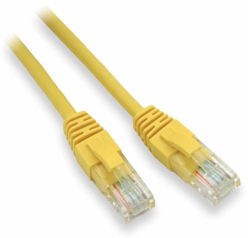 LYNX UTP jungiamasis kabelis Cat5e, PVC, CCA, 0,3 m, geltonas (pakuotėje 10 vnt.)