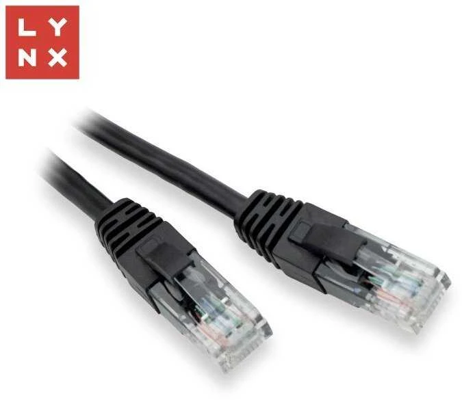 LYNX UTP jungiamasis kabelis Cat5e, PVC, CCA, 7m, juodas