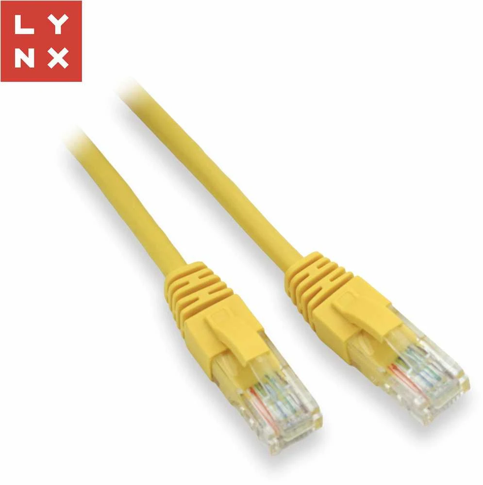 LYNX UTP jungiamasis kabelis Cat5e, PVC, CCA, 10m, geltonas