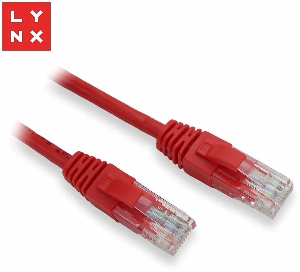 LYNX UTP jungiamasis kabelis Cat5e, PVC, CCA, 7m, raudonas