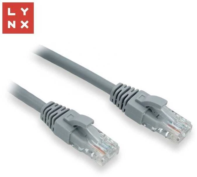 LYNX UTP jungiamasis kabelis Cat6, PVC, 2m, pilkas