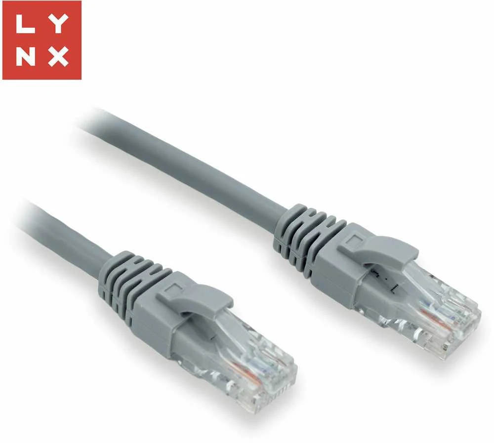 LYNX UTP jungiamasis kabelis Cat6, PVC, 10m, pilkas