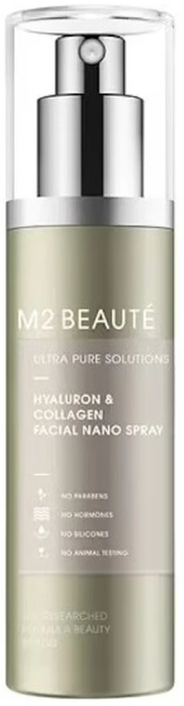 M2 Beaute Ultra Pure Solutions hialurono rūgšties senėjimą stabdantis purškiklis veidui, 20 ml