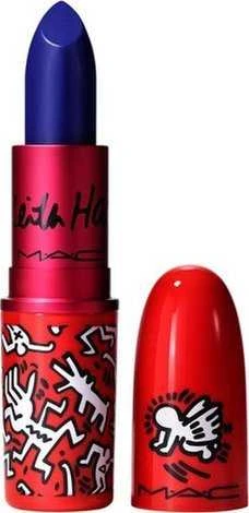 MAC Viva Glam X Keith Haring Longwear Kreminis Lipstick Canal Mėlyna, 3 g
