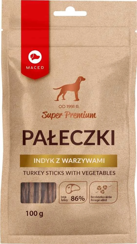 Šunų Skanėstai - MACED Kalakutienos Lazdos Su Daržovėmis 100g