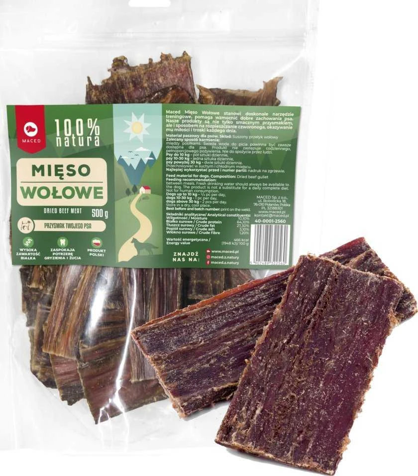 Šunų skanėstai - Maced 500g Natūralus Jautiena