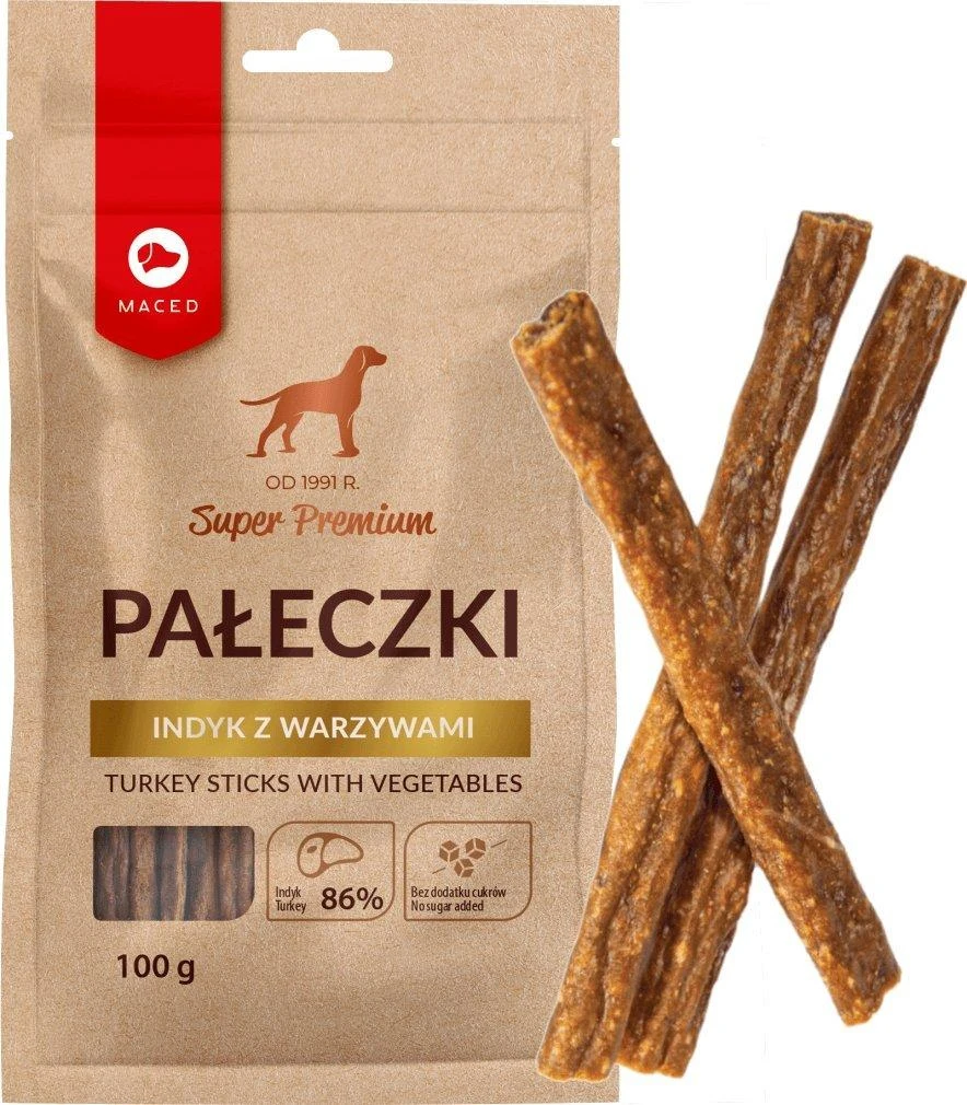 Šunų Skanėstai - MACED Kalakutienos Lazdos Su Daržovėmis 100g