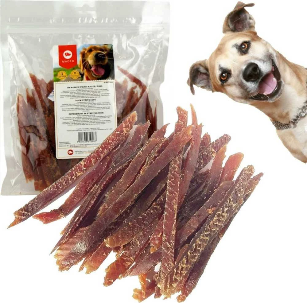 Šunų Skanėstai - MACED Mini Antienos Juostelės 500g Be Glitimo 45% Baltymų