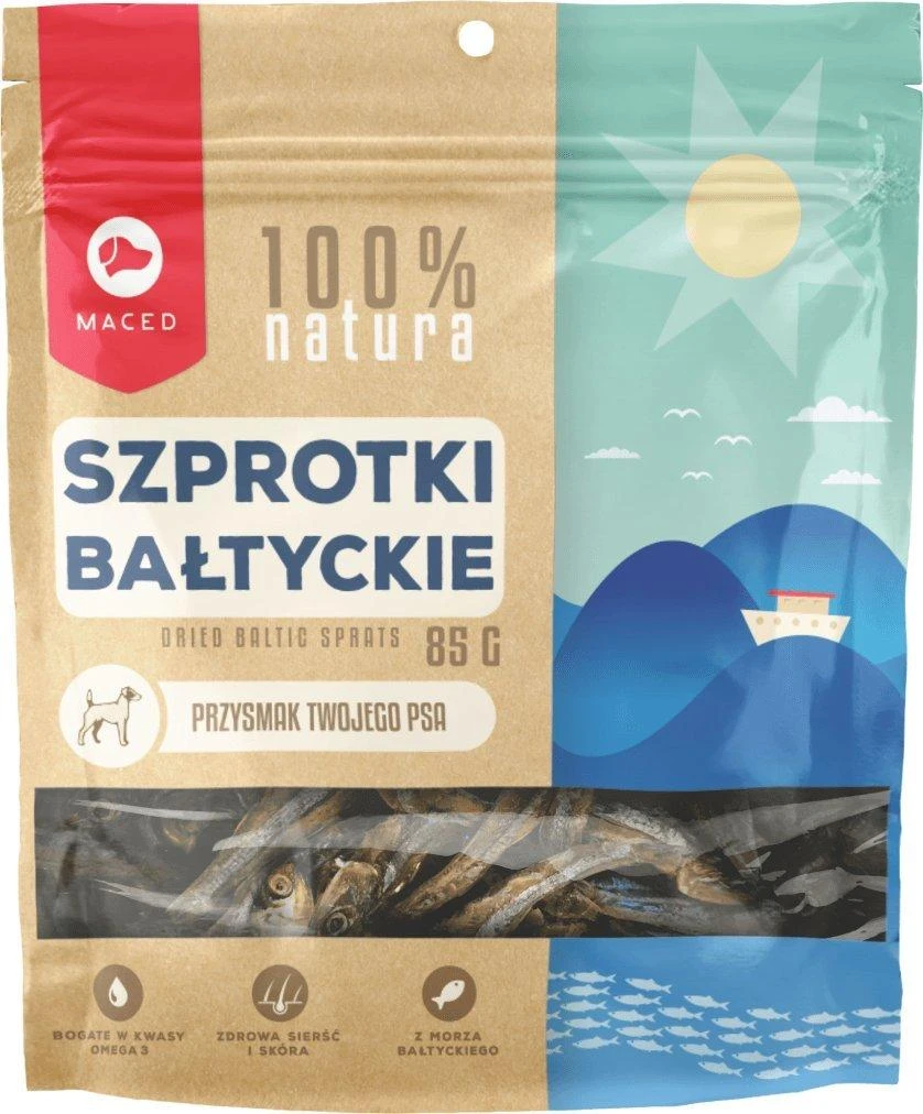 MACED Baltijos šprotai - šuniui skanėstas - 85 g